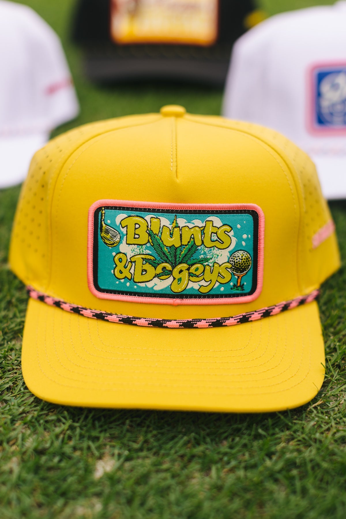 Electric Lettuce Mustard Patch Golf Hat - The Golf Guys Online
