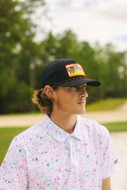 Paint Splatter Polo White - The Golf Guys Online