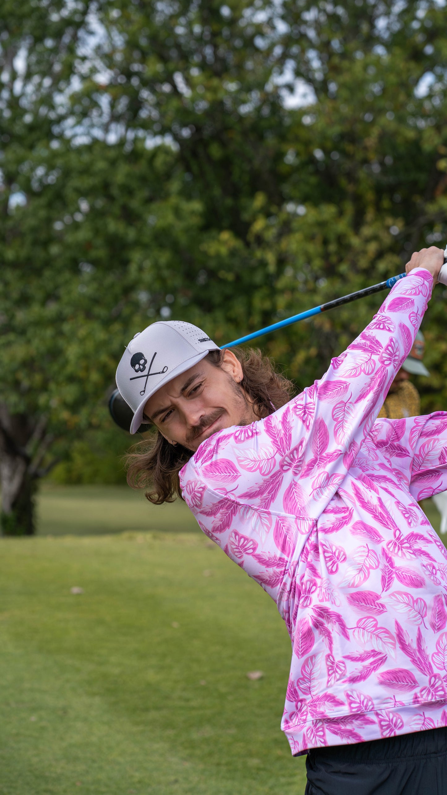 Skull and Crossbones Gray Golf Hat - The Golf Guys Online