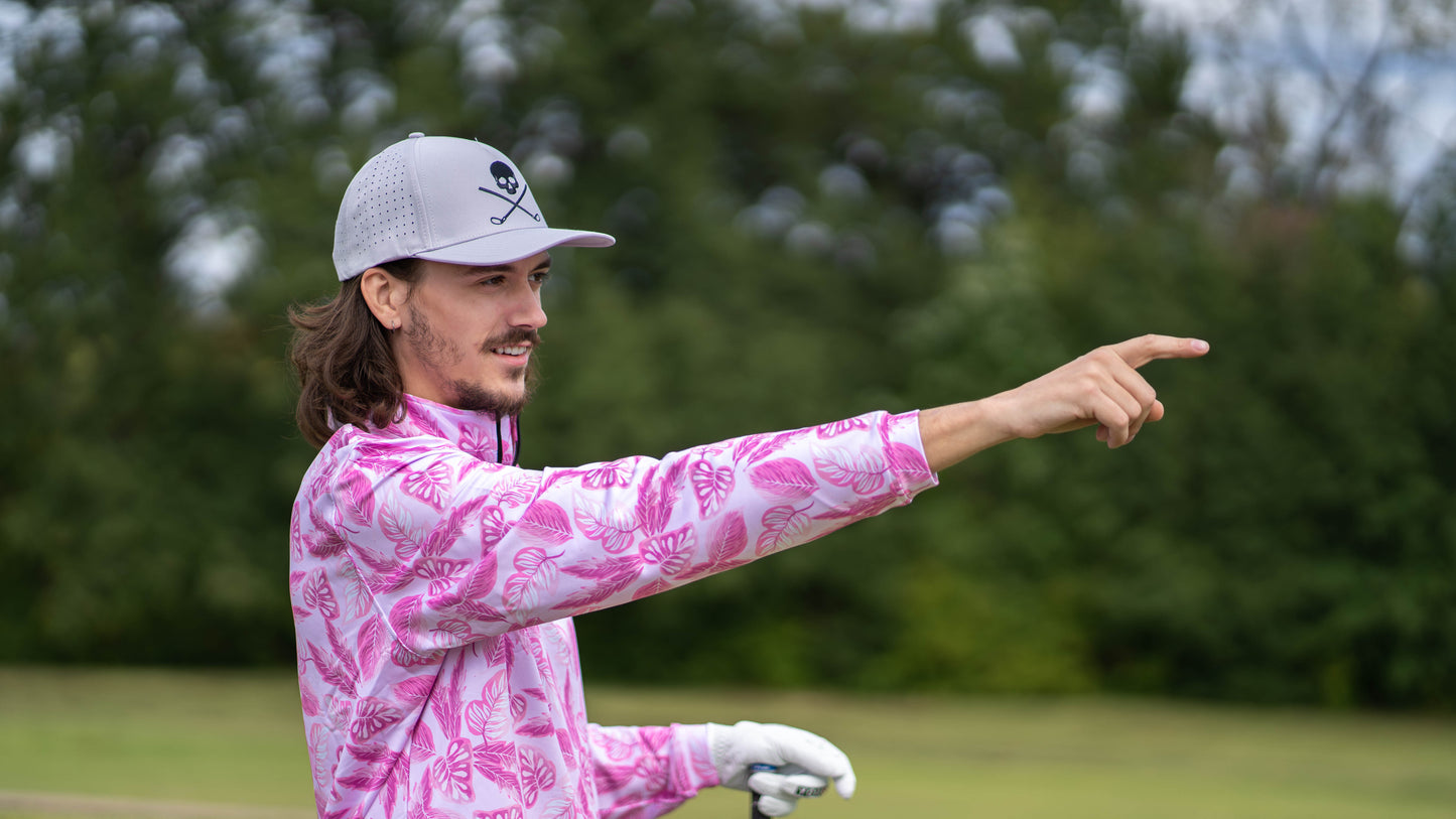 Skull and Crossbones Gray Golf Hat - The Golf Guys Online