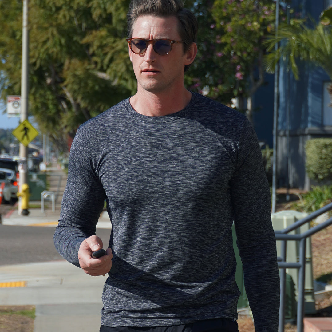 Obsidian Long Sleeve Men's T-Shirt - The Golf Guys Online