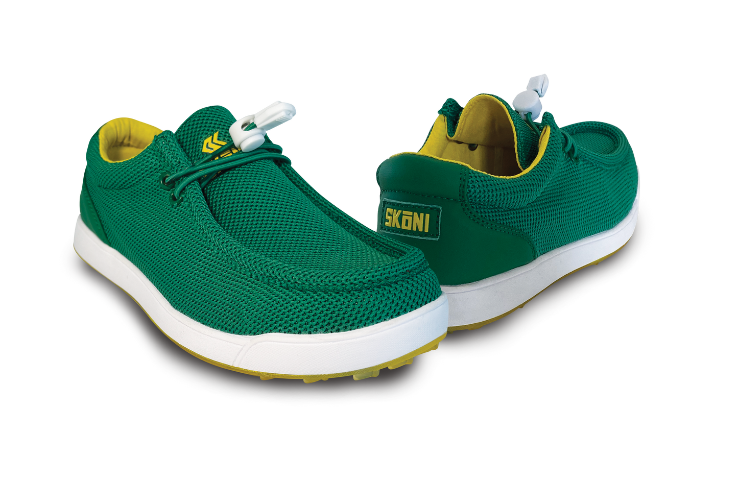 SKŌNI Men's Golf Shoe Waterproof- Green/Yellow - The Golf Guys Online