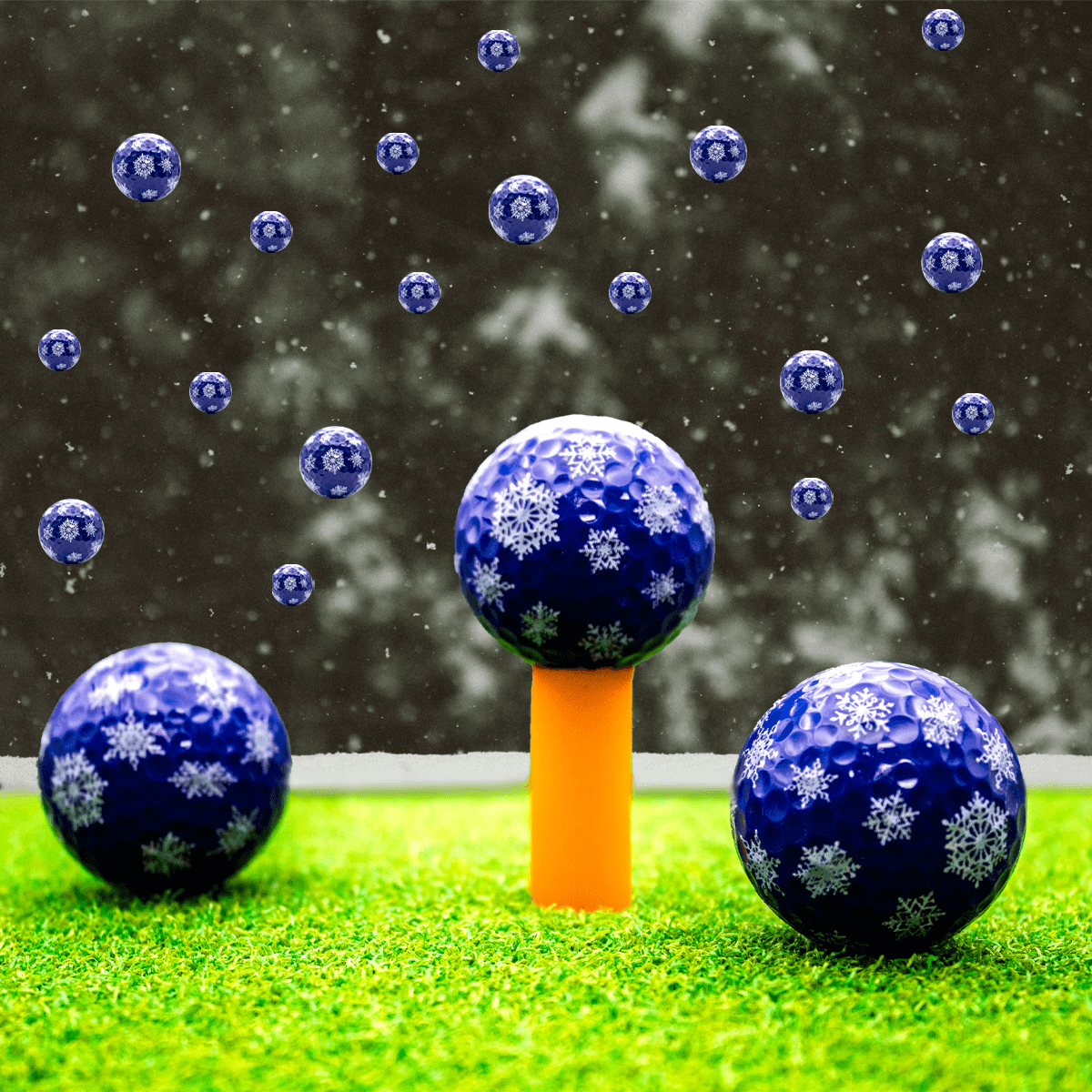 New Novelty Snowflakes Golf Balls