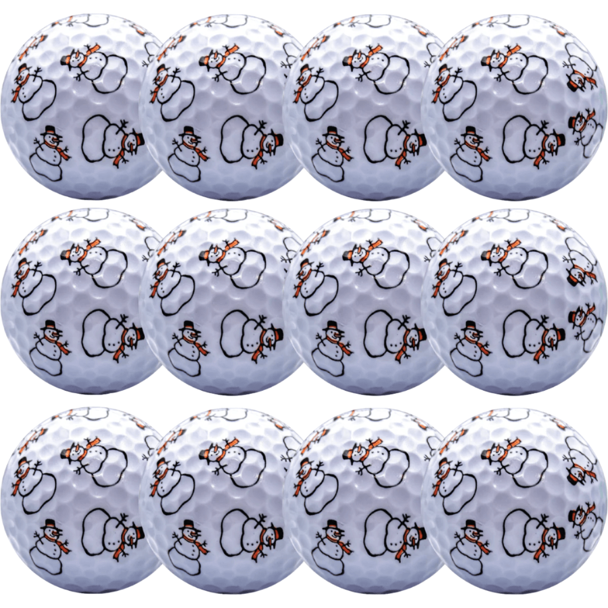 New Novelty Snowmen Golf Balls