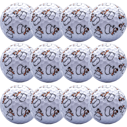 New Novelty Snowmen Golf Balls