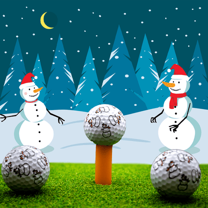 New Novelty Snowmen Golf Balls