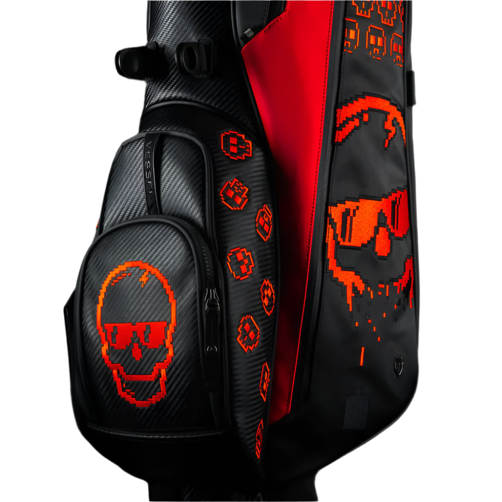 Swag Golf - Game Over Red/Black Vessel Golf Bag - The Golf Guys Online