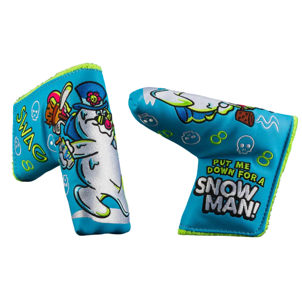 Swag Golf - Put Me Down For A Snowman Blade Putter Headcover *opened, no bag*