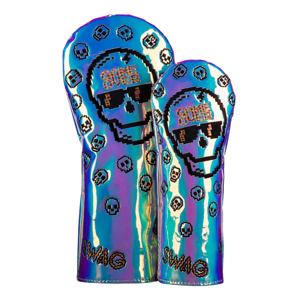 Swag Golf - Pearlescent Game Over Skull Driver & Fairway Wood Headcover Set