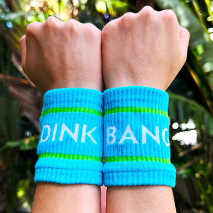 Blue Dink & Bang Pickleball Wristbands - The Golf Guys Online