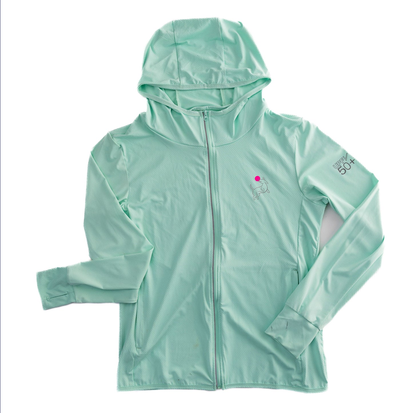 Mint Zip-Front Sun Hoodie - The Golf Guys Online