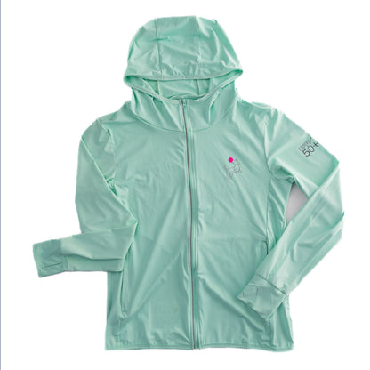 Mint Zip-Front Sun Hoodie - The Golf Guys Online