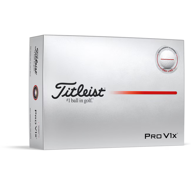 Titleist 2025 Pro V1x Performance Alignment Red Golf Balls