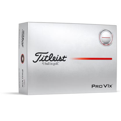 Titleist 2025 Pro V1x Performance Alignment Red Golf Balls