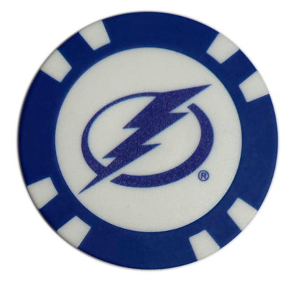 Officially Licensed Tampa Bay Lightning Poker Chip Golf Ball Marker