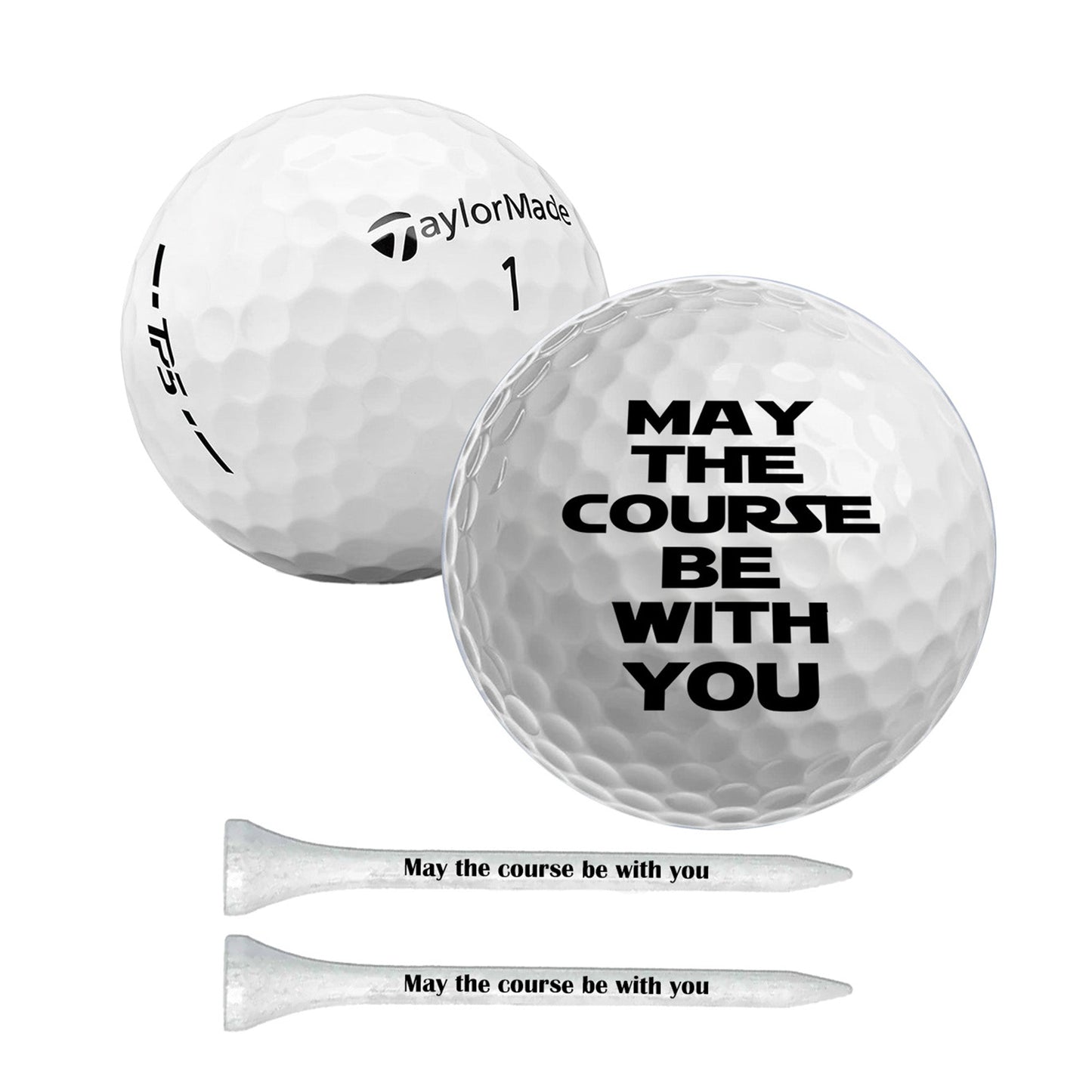 Refurbished Brands - May the course be with you Golf Balls & 10 tees