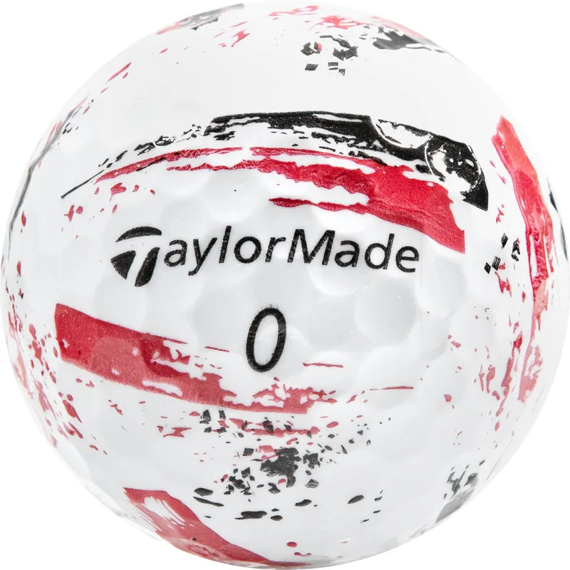 TaylorMade 2024 SpeedSoft Ink Red & Black Golf Balls