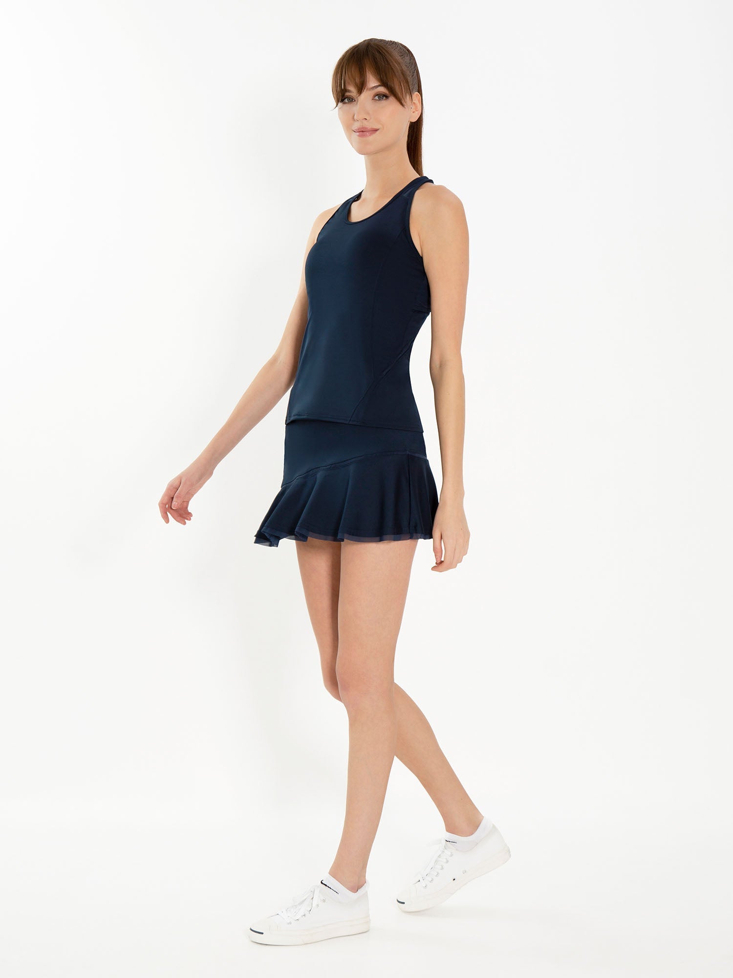 Tennis Classic 13 1/2" Flounce Skirt - Midnight - The Golf Guys Online