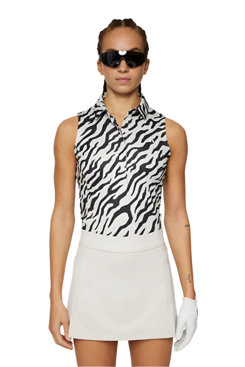 J. Lindeberg Dena Print Sleeveless Top - The Golf Guys Online