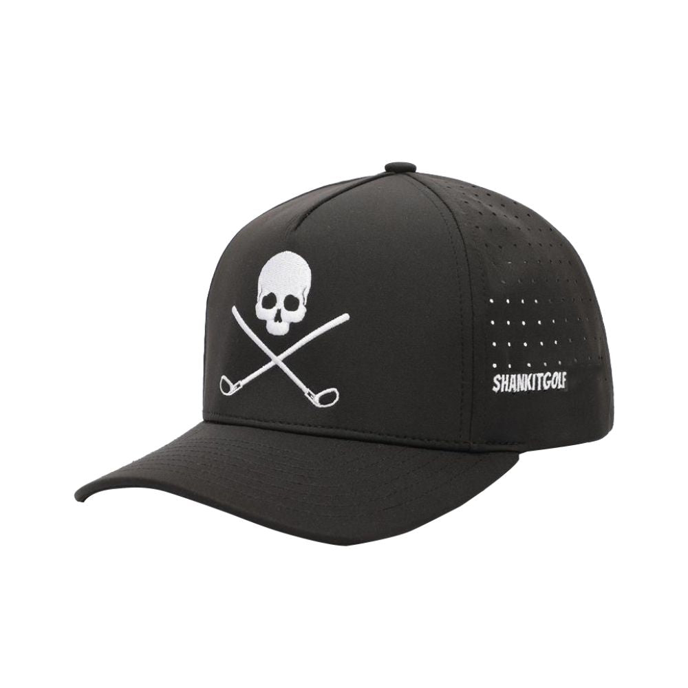 Skull And Crossbones Black Golf Hat - The Golf Guys Online