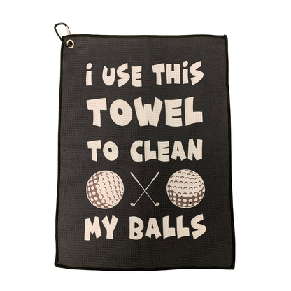 Clean My Balls Golf Towel Funny Gag Gift - The Golf Guys Online