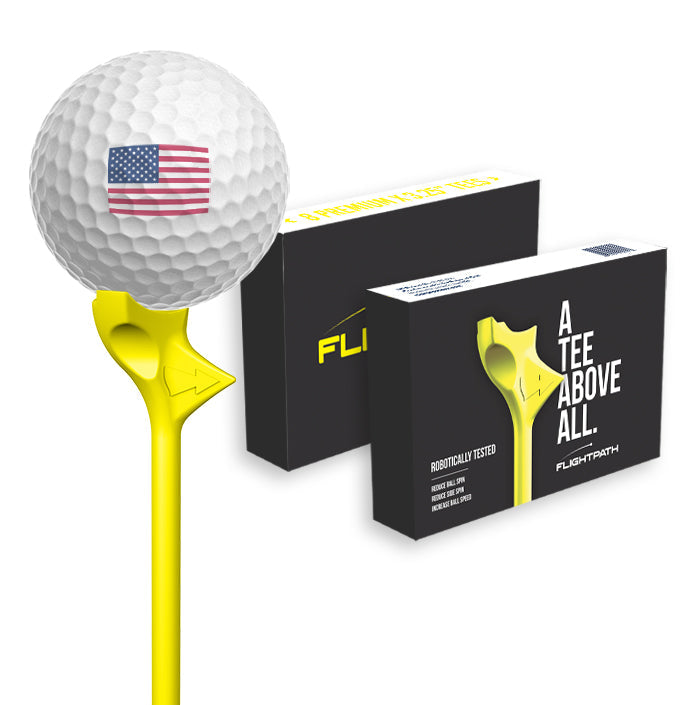 Yellow Flightpath Golf Tees - 1 Pack - The Golf Guys Online