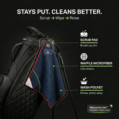 Magna-Anchor™ Magnetic Golf Towel – Stubby (16×24)