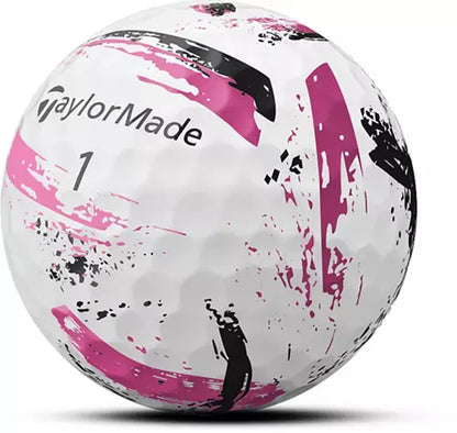 TaylorMade SpeedSoft Ink Pink & Black 2024 Golf Balls - The Golf Guys Online
