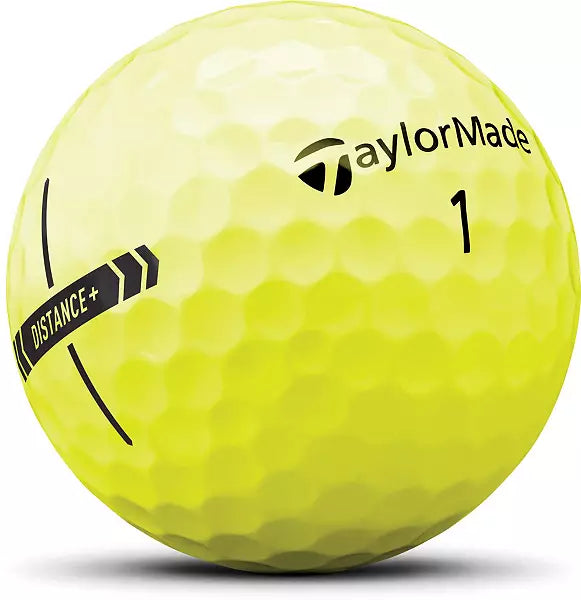 TaylorMade 2025 Distance+ Yellow Golf Balls