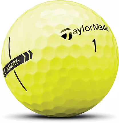 TaylorMade 2025 Distance+ Yellow Golf Balls