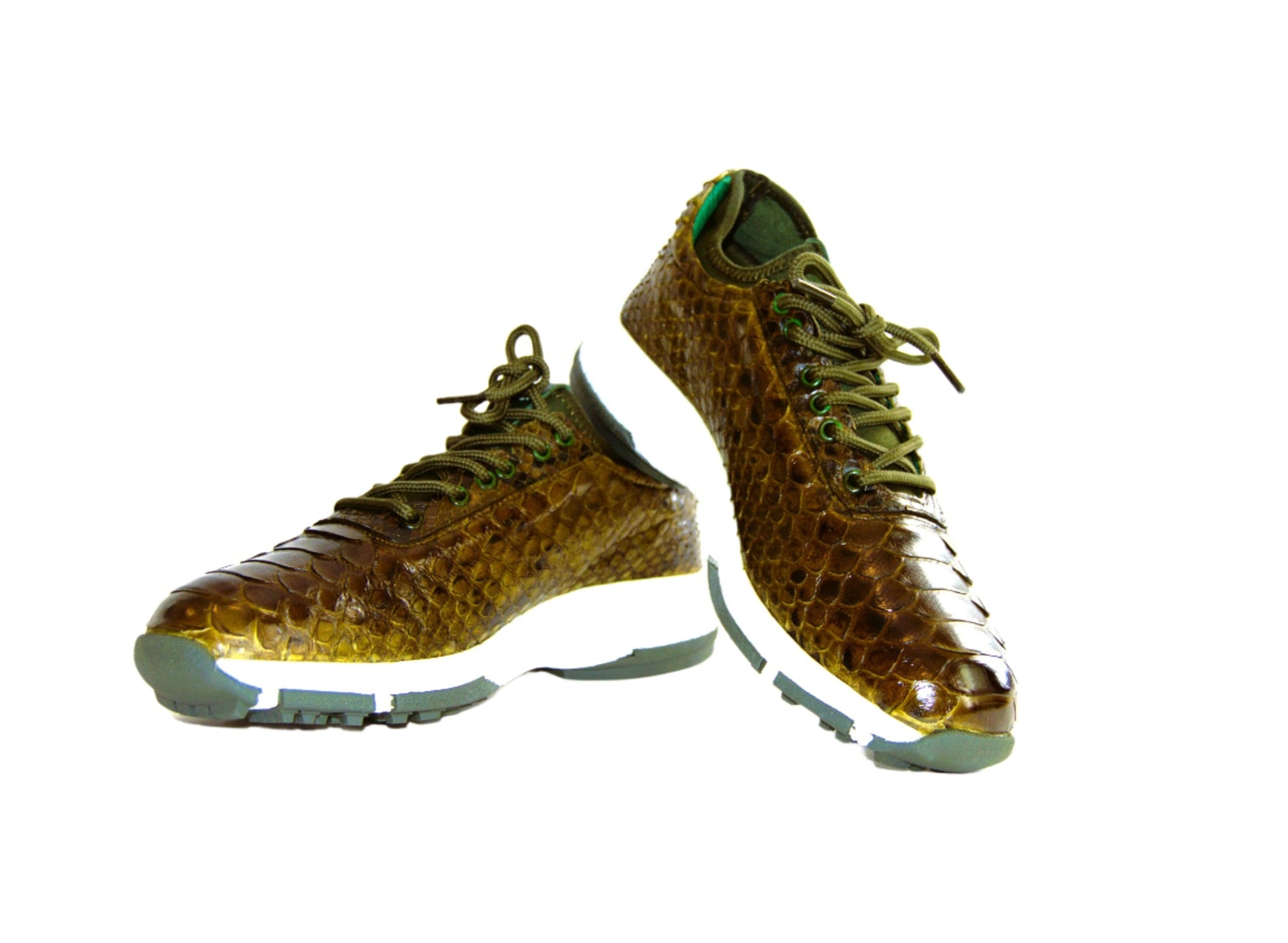 W&H Viper - Python Golf Shoes for Women in Olive