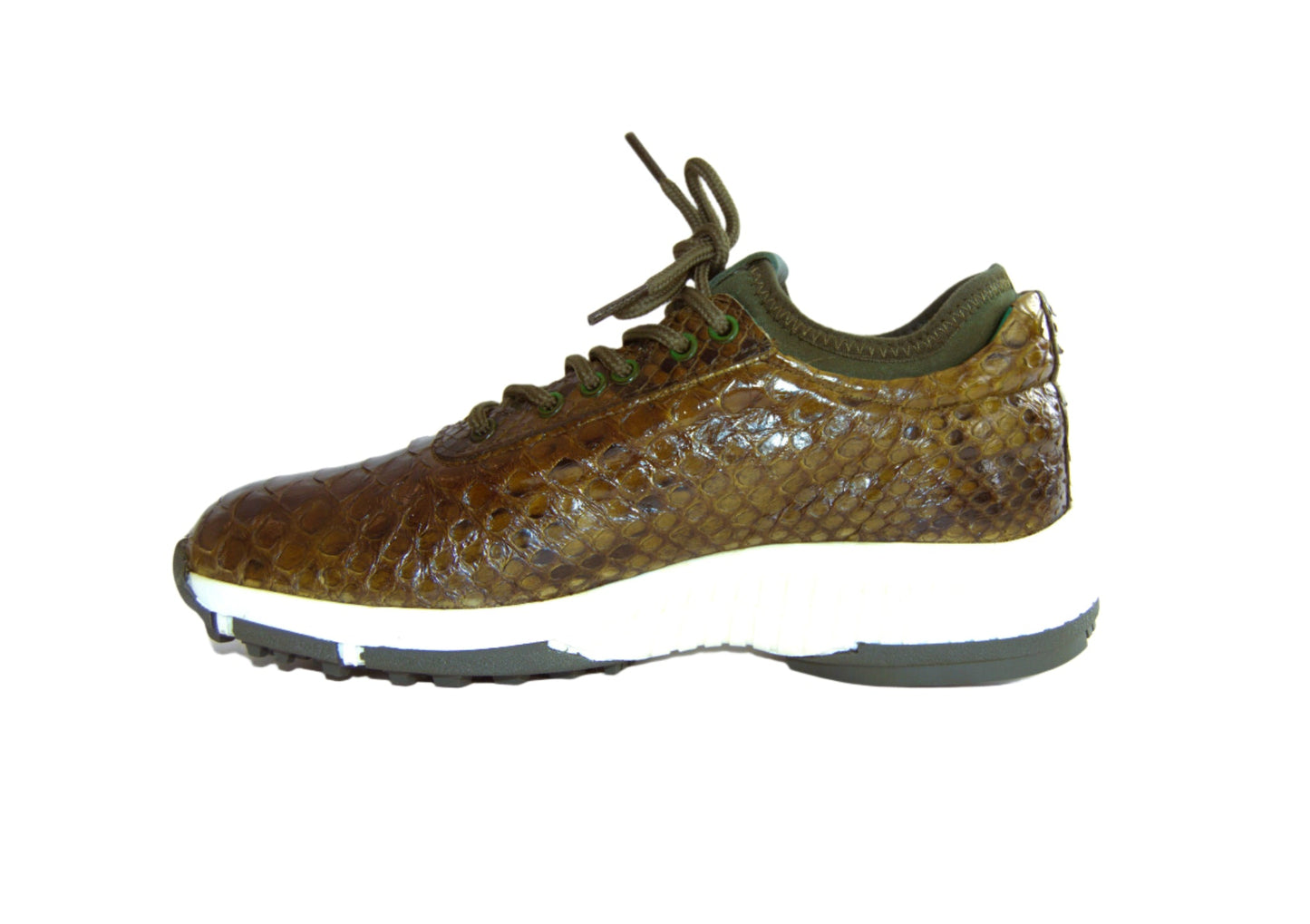 W&H Viper - Python Golf Shoes for Men in Olive