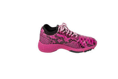 W&H Viper - Python Women's Golf Shoes in Pink & Black