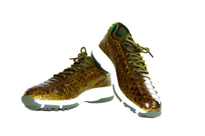 W&H Viper - Python Golf Shoes for Women in Olive