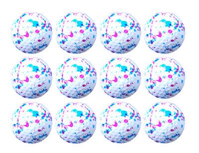 New Novelty White Confetti Drip Golf Balls