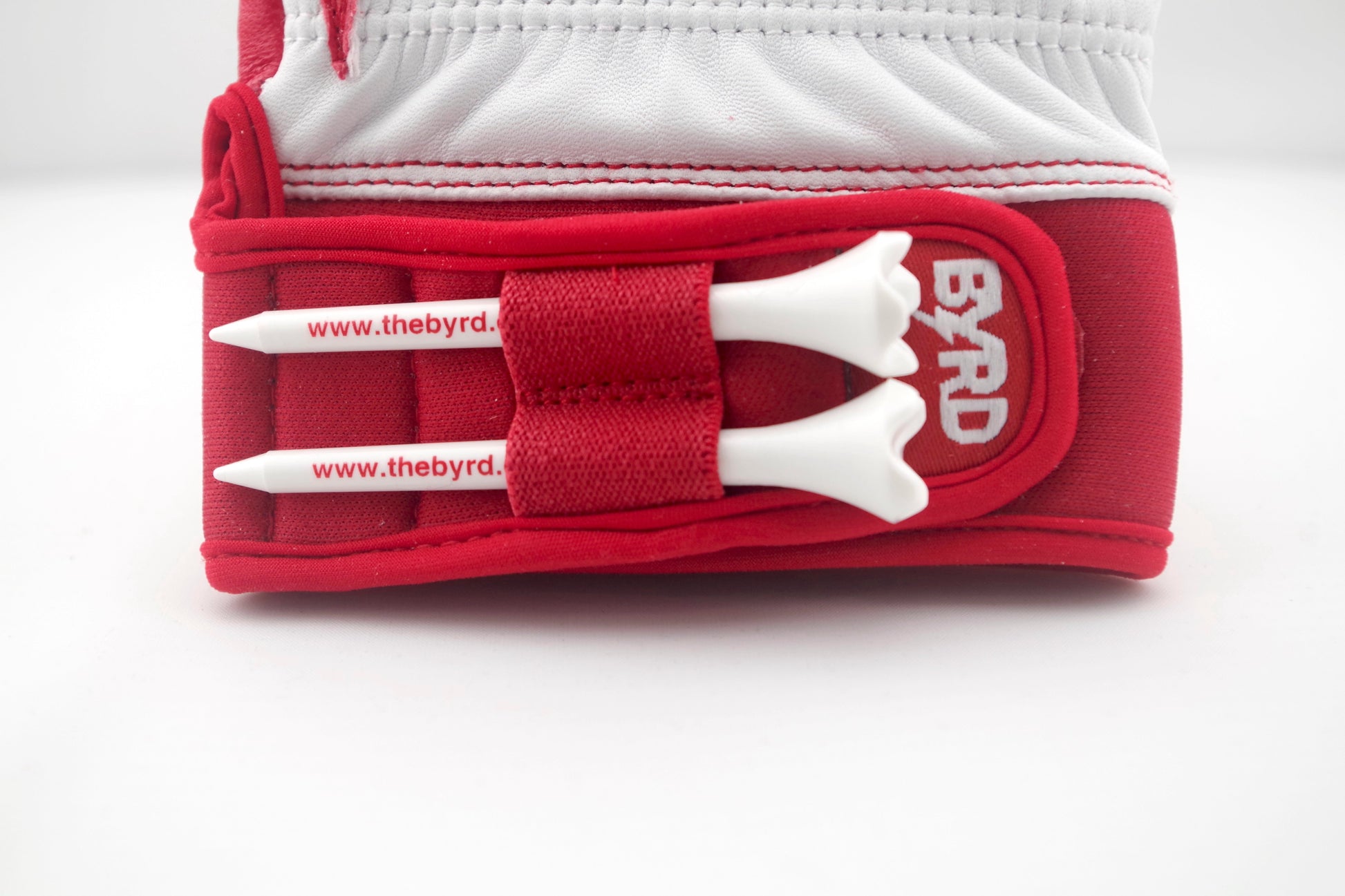 THE BYRD GOLF GLOVE - White/Red - The Golf Guys Online