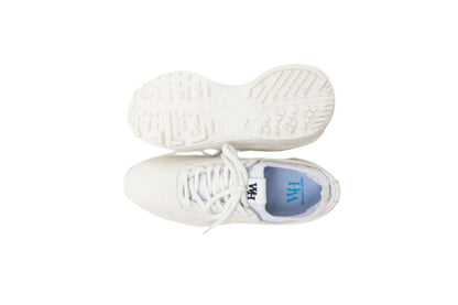 W&H Deerskin - Ace Men's Golf Shoes in All White