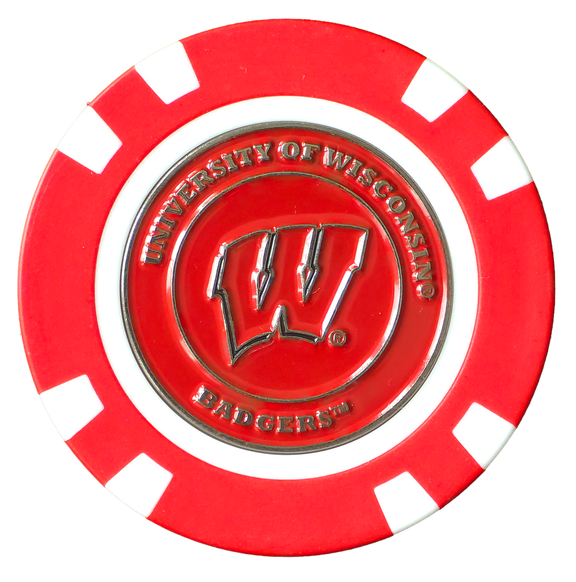 Officially Licensed Wisconsin Badgers Poker Chip Ball Marker