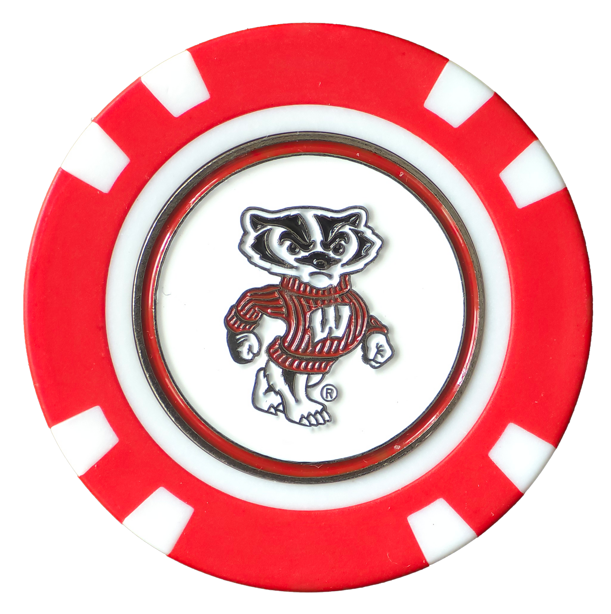 Officially Licensed Wisconsin Badgers Poker Chip Ball Marker