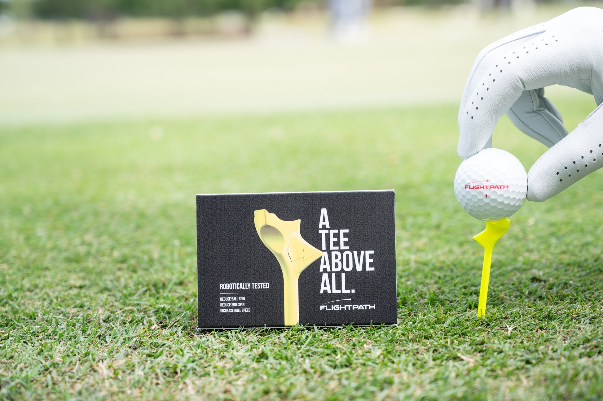 Yellow Flightpath Golf Tees - 1 Pack - The Golf Guys Online