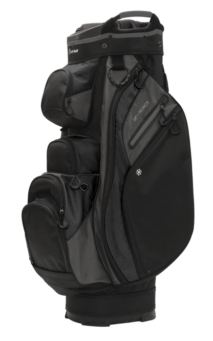 One With Golf Z-100 15-Way Cart Bag Charcoal/Black - The Golf Guys Online