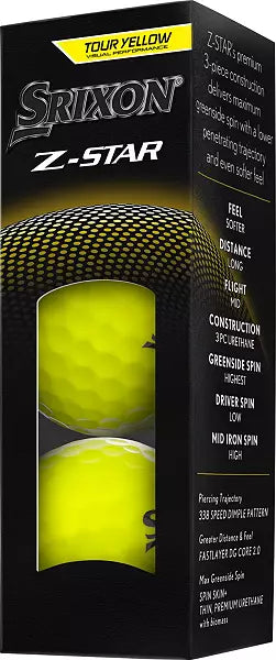 Srixon 2025 Z-Star 9 Yellow Golf Balls