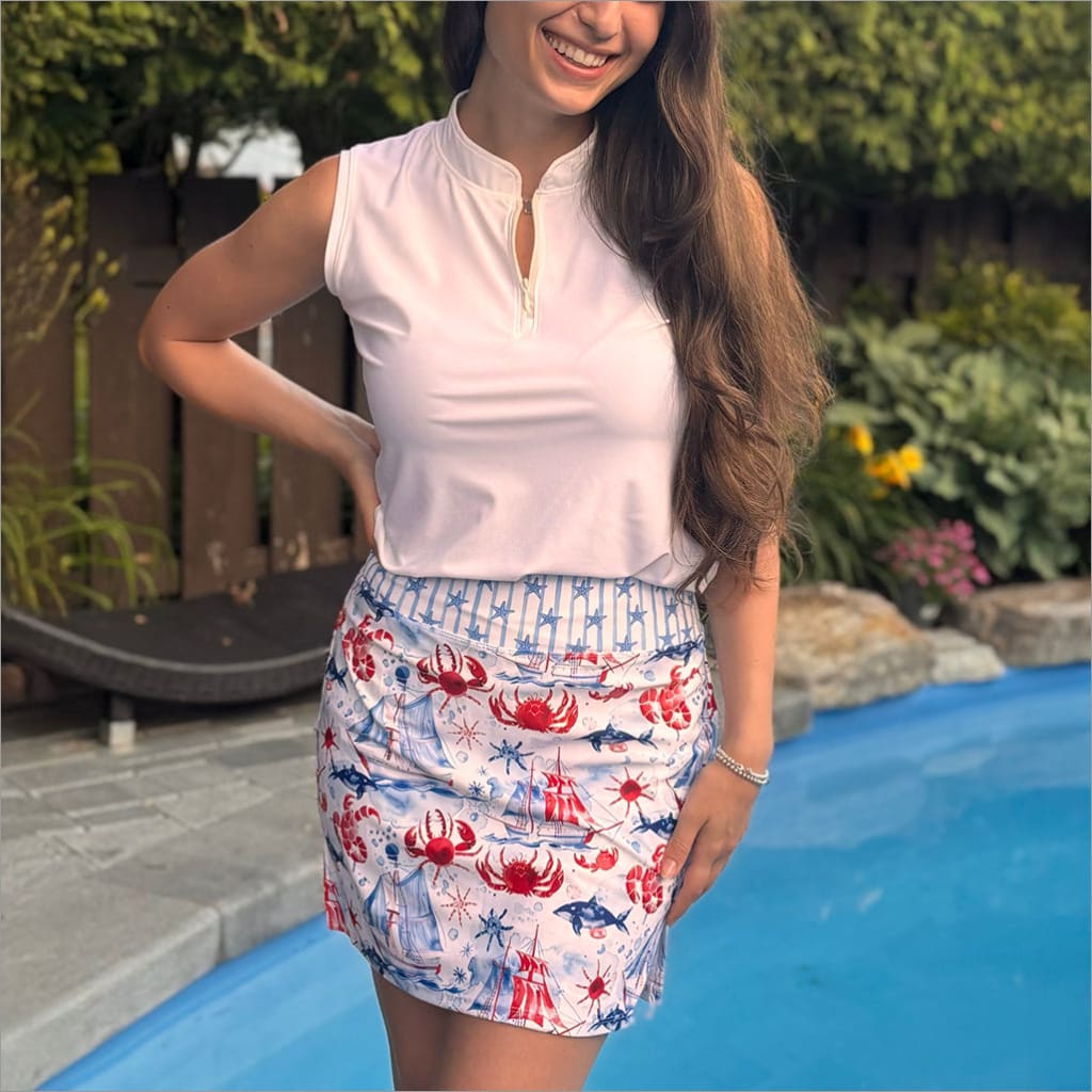 AHOY FASHION PRINT SKORT - The Golf Guys Online