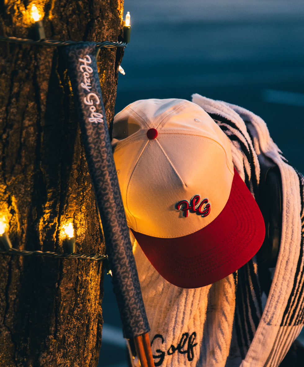 “HG” 2 Tone Cardinal and Bone SnapBack - The Golf Guys Online