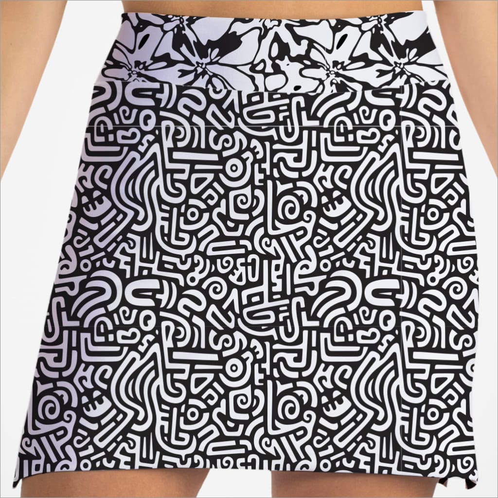 AMAZED BLACK & WHITE SKORT - The Golf Guys Online