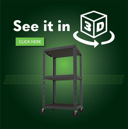 Steel Adjustable Height AV Cart - The Golf Guys Online
