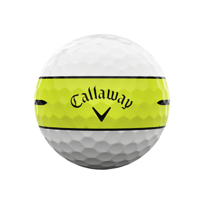 Callaway Chrome Soft 2024 360 Yellow Stripe Golf Balls