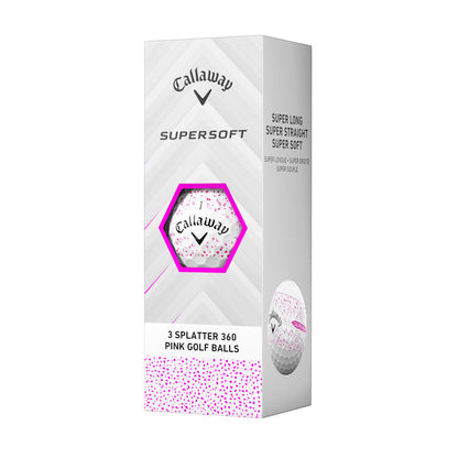 Callaway Supersoft Splatter 360 Pink 2025 Golf Balls