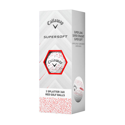 Callaway Supersoft Splatter 360 Red 2025 Golf Balls