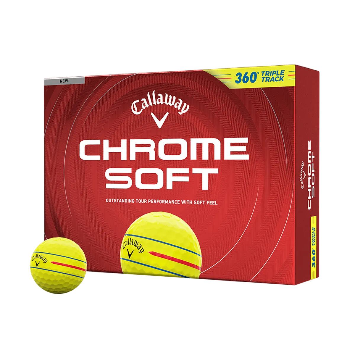Callaway Chrome Soft Yellow 360 Triple Track 2026 Golf Balls